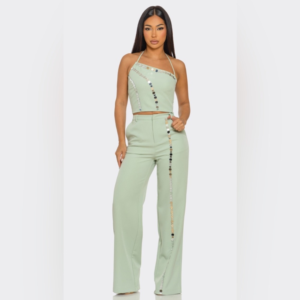NWT BOUTIQUE_ Womens Sage Christine pants set